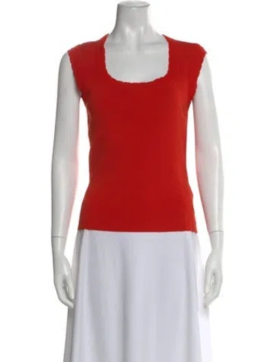 Pre-owned Ted Baker Square Neckline Sweater In Orange