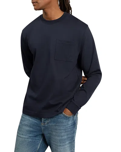 Ted Baker Stathum Long Sleeve Relaxed Tee In Blue