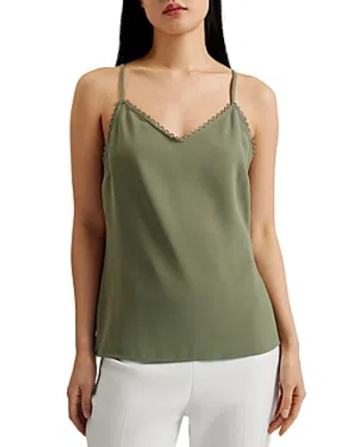 Ted Baker Strappy Camisole In Khaki