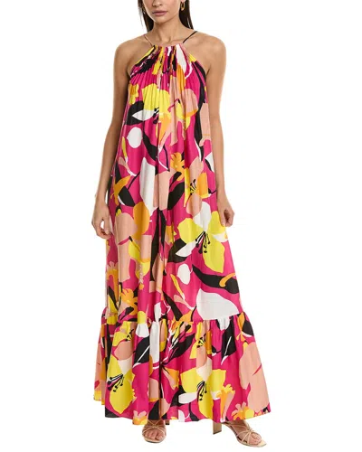 TED BAKER STRAPPY LINEN-BLEND MAXI DRESS