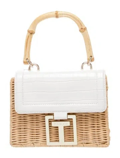 Pre-owned Ted Baker Straw Top Handle Bag In Neutrals