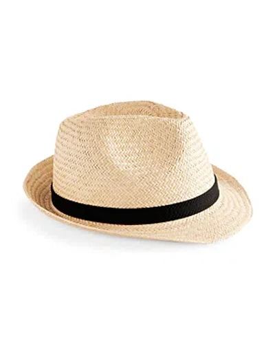 Ted Baker Mens Natural Panns Webbing-trim Straw Trilby Hat