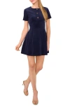 Ted Baker Cordis Placket Corduroy Mini Dress In Blue