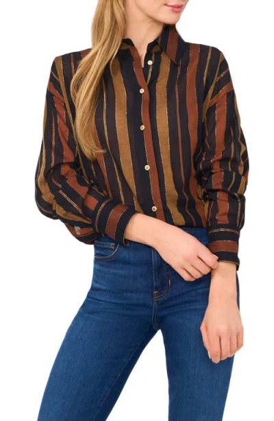 Ted Baker Stripe Oversize Button-up Shirt In Multi