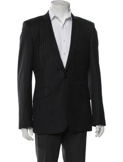 Pre-owned Ted Baker Striped Blazer In Blue