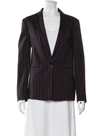 Pre-owned Ted Baker Striped Blazer In Blue