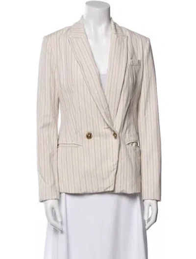 Pre-owned Ted Baker Striped Blazer In Neutral