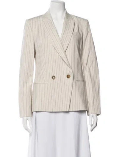 Pre-owned Ted Baker Striped Blazer In Neutrals