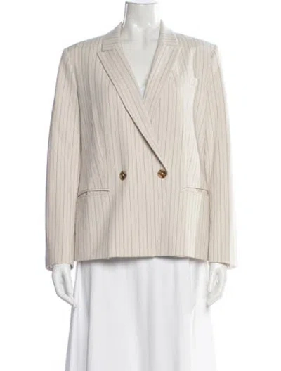 Pre-owned Ted Baker Striped Blazer W/ Tags In Neutral