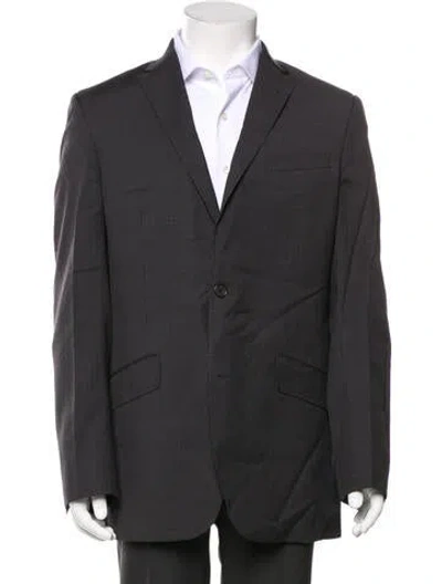 Pre-owned Ted Baker Striped Coat In Gray