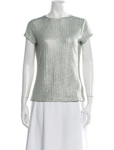 Pre-owned Ted Baker Striped Crew Neck Sweater In Green