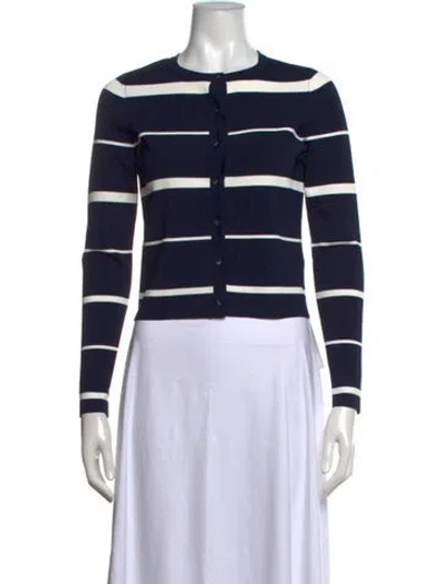 Pre-owned Ted Baker Striped Crew Neck Sweater W/ Tags In Blue