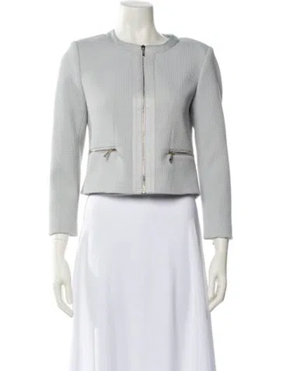 Pre-owned Ted Baker Striped Evening Jacket In Blue