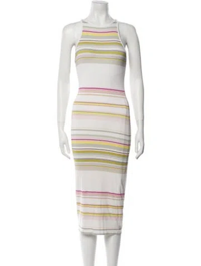 Pre-owned Ted Baker Striped Knee-length Dress In Multi