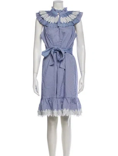 Pre-owned Ted Baker Striped Knee-length Dress In Multi