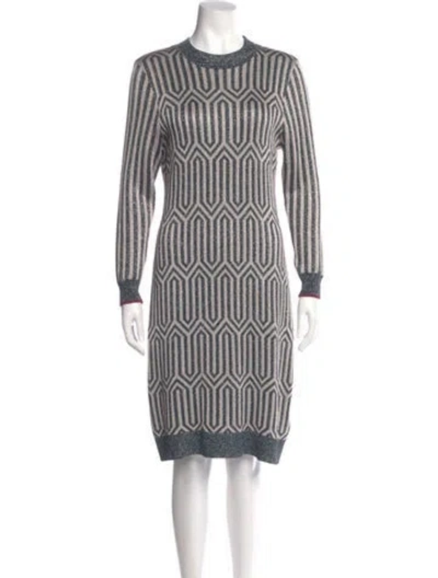 Pre-owned Ted Baker Striped Knee-length Dress In Multi