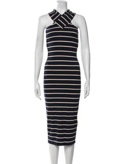 Pre-owned Ted Baker Striped Knee-length Dress In Multi