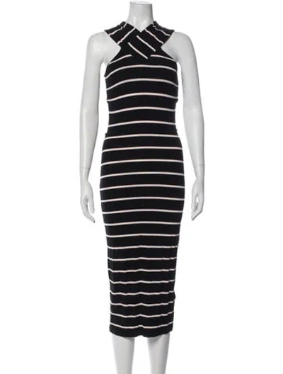 Pre-owned Ted Baker Striped Long Dress In Multi