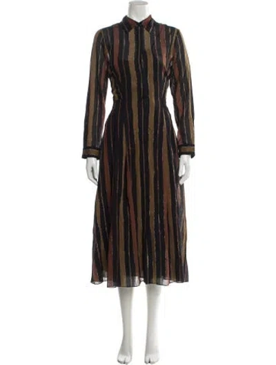 Pre-owned Ted Baker Striped Long Dress W/ Tags In Multi