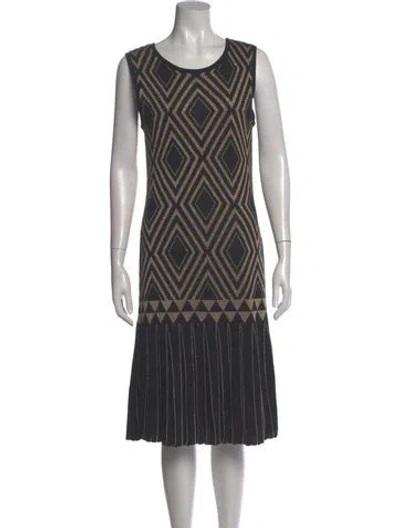 Pre-owned Ted Baker Striped Midi Length Dress W/ Tags In Multi
