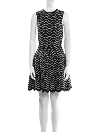 Pre-owned Ted Baker Striped Mini Dress In Black