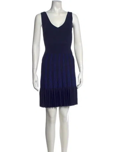 Pre-owned Ted Baker Striped Mini Dress In Black
