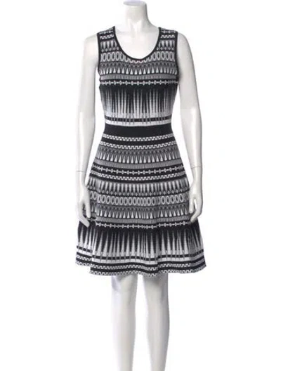 Pre-owned Ted Baker Striped Mini Dress In Black