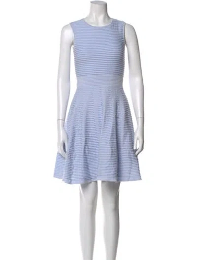 Pre-owned Ted Baker Striped Mini Dress In Blue