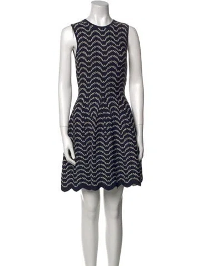 Pre-owned Ted Baker Striped Mini Dress In Blue