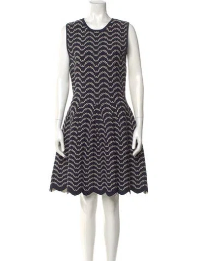 Pre-owned Ted Baker Striped Mini Dress In Blue