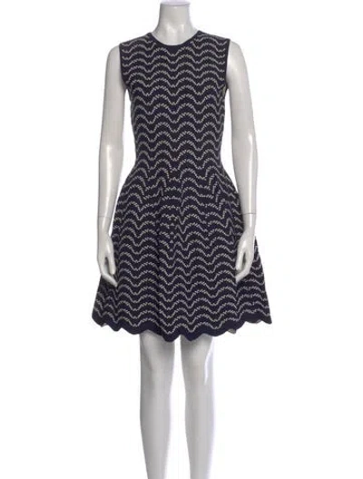 Pre-owned Ted Baker Striped Mini Dress In Blue