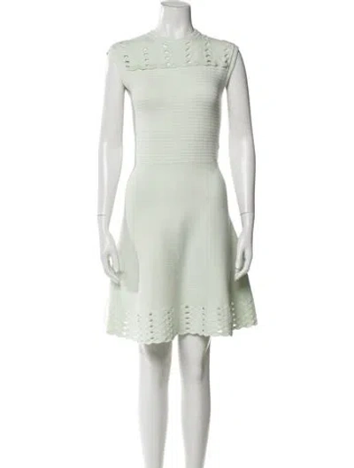 Pre-owned Ted Baker Striped Mini Dress In Green