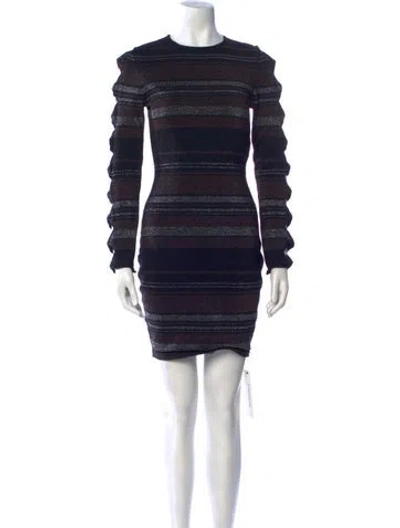 Pre-owned Ted Baker Striped Mini Dress In Multi