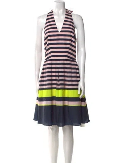 Pre-owned Ted Baker Striped Mini Dress In Multi