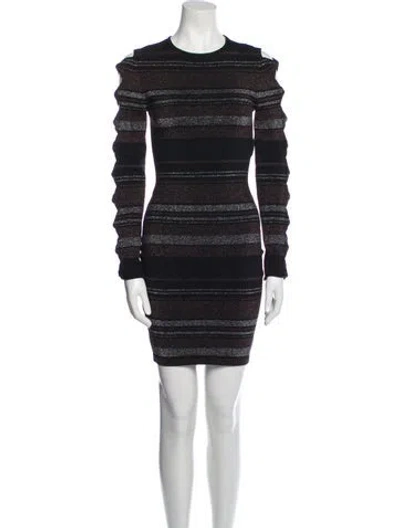 Pre-owned Ted Baker Striped Mini Dress In Multi