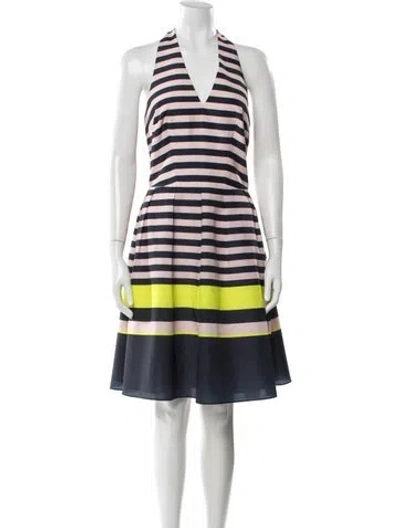 Pre-owned Ted Baker Striped Mini Dress In Multi