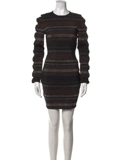 Pre-owned Ted Baker Striped Mini Dress In Multi