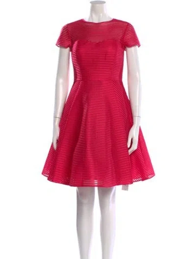 Pre-owned Ted Baker Striped Mini Dress In Pink