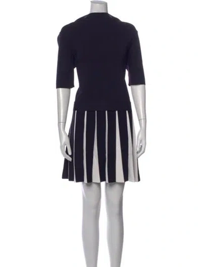 Pre-owned Ted Baker Striped Mini Dress W/ Tags In Blue