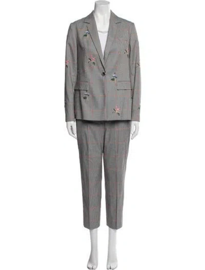 Pre-owned Ted Baker Striped Pant Set W/ Tags In Silver