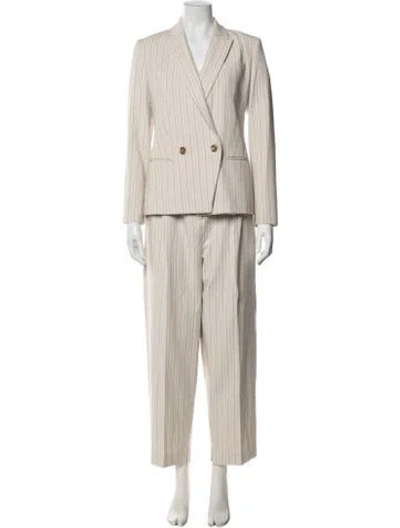 Pre-owned Ted Baker Striped Pantsuit In Neutrals