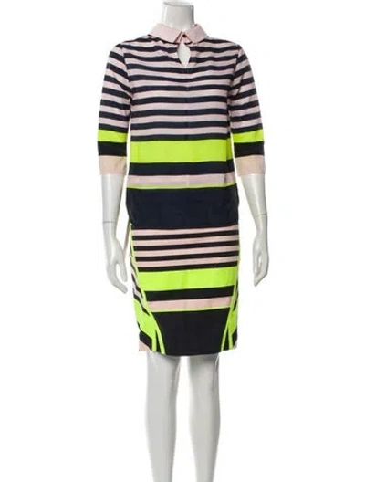 Pre-owned Ted Baker Striped Skirt Set In Green