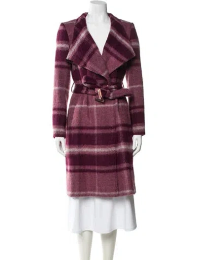 Pre-owned Ted Baker Striped Trench Coat In Pink