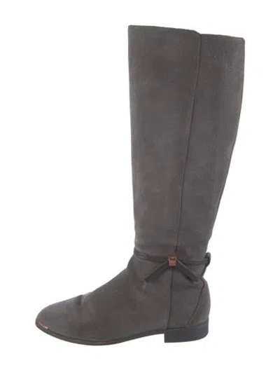 Pre-owned Ted Baker Suede Boots In Grey