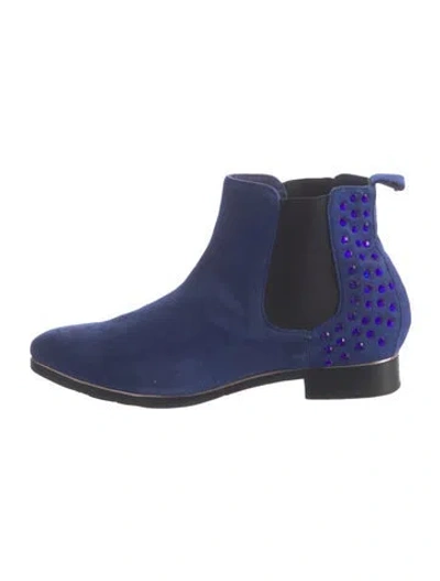 Pre-owned Ted Baker Suede Chelsea Boots In Blue