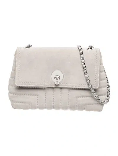 Pre-owned Ted Baker Suede Crossbody Bag In Neutral