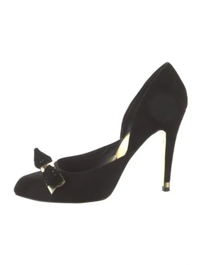 Pre-owned Ted Baker Suede D'orsay Pumps In Black
