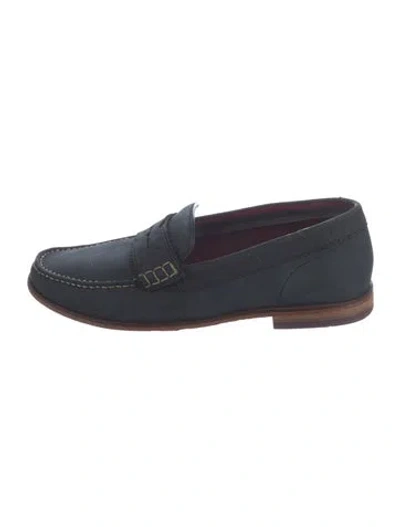 Pre-owned Ted Baker Suede Dress Loafers In Blue