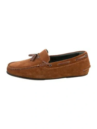 Pre-owned Ted Baker Suede Drivers In Brown