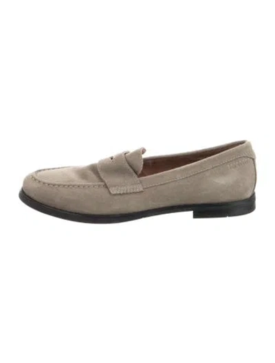 Pre-owned Ted Baker Suede Loafers In Grey